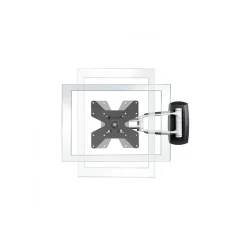 Atdec Adjustable Wall Mount for Monitors up to 55 lbs., Silver (TH-1040-VFM)