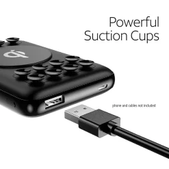 AT&T Portable Wireless Suction Power Bank, 5,000 mAh, Black (QPB5-BLK)