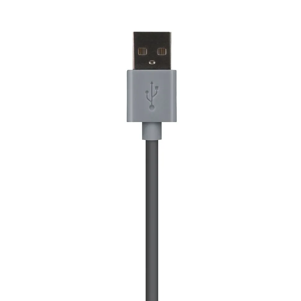 AT&T PVC Charge and Sync Lightning Cable, 10 ft., Gray, (PVLC10-GRY)