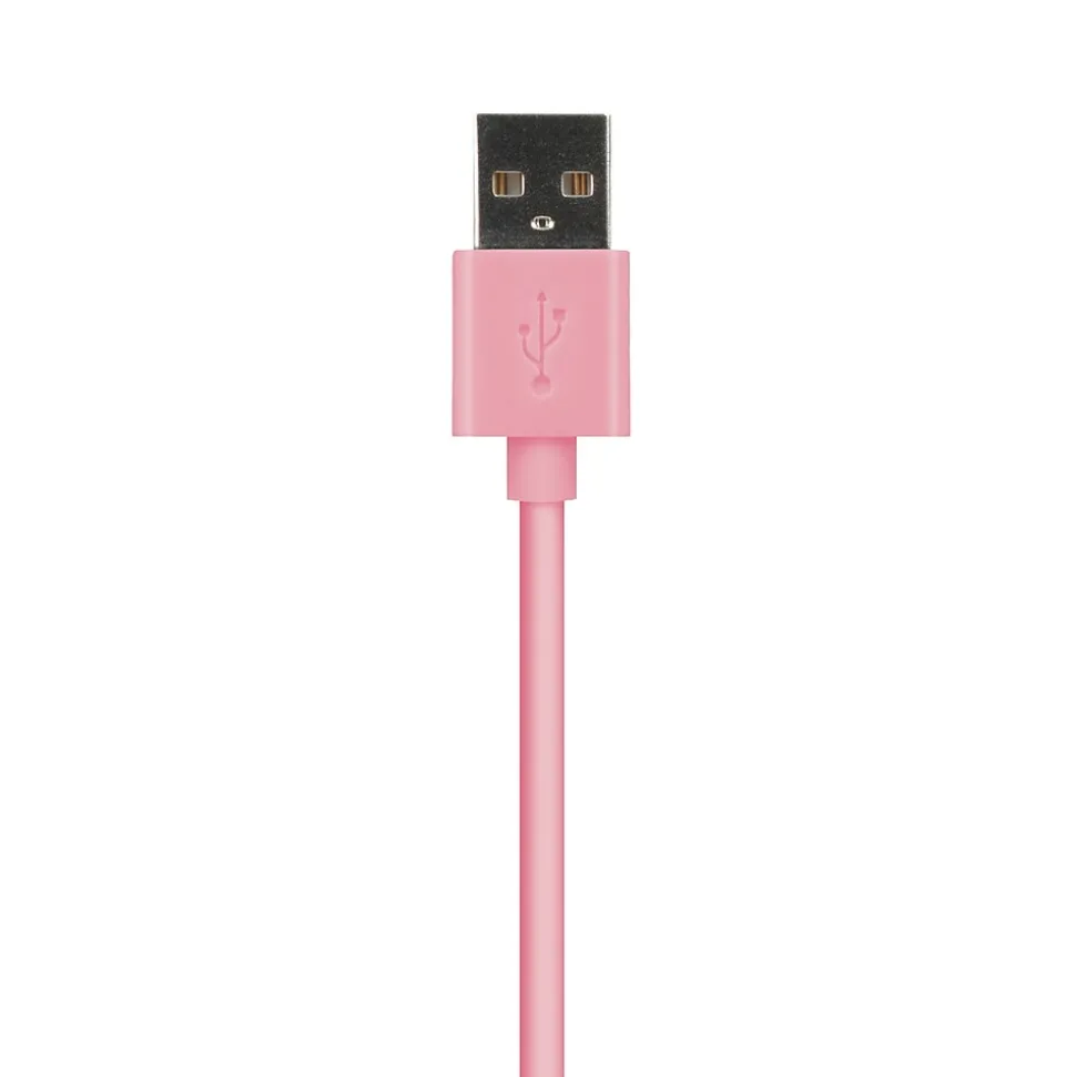 AT&T PVC Charge and Sync Lightning Cable, 10 ft., Pink, (PVLC10-PNK)