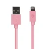AT&T PVC Charge and Sync Lightning Cable, 4 ft., Pink (PVLC1-PNK)
