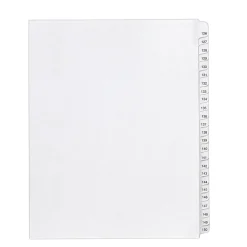 Avery Allstate Pre-Printed 126-150 Paper Divider, White, Set (01706)