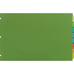 Avery Big Tab Insertable Plastic Dividers for 11" x 17" Binders, 8 Tabs, Multicolor (11179)