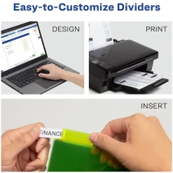 Avery Big Tab Insertable Plastic Dividers, 8 Tabs, Multicolor, 24 Sets/Carton (11903)