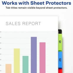 Avery Big Tab Insertable Plastic Dividers with 2 Pockets, 5 Tabs, Multicolor (11906)