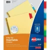 Avery Big Tab Insertable Paper Divider, 8 Tabs, Multicolor, 1 Set (11111)