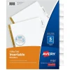 Avery Big Tab Insertable Paper Dividers, Clear 5 Tab, White (11122)