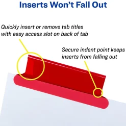 Avery Big Tab Insertable Paper Dividers, 8 Tabs, White with Multicolor Tabs (11123)