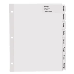 Avery Big Tab Printable Paper Dividers with Large White Labels, 8 Tabs, White, 20 Sets/Pack (14441)