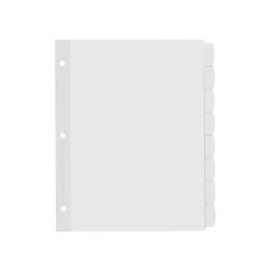 Avery Big Tab Printable Paper Dividers with Large White Labels, 8 Tabs, White, 4 Sets/Pack (14439)