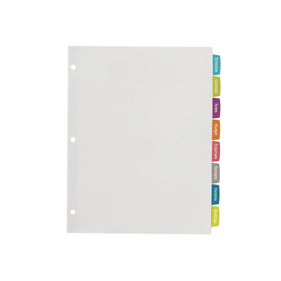 Avery Big Tab Printable Paper Dividers with White Labels, 8 Tabs, 20 Sets/Pack (11435)