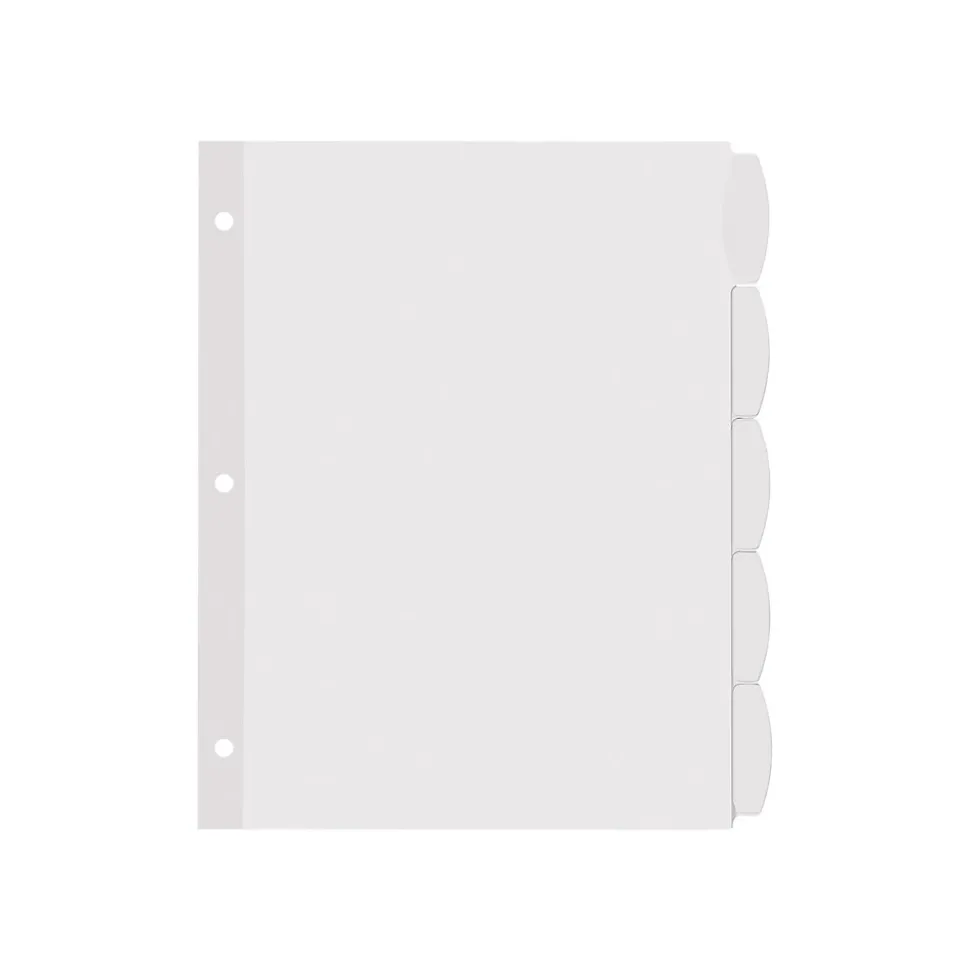 Avery Big Tab Printable Paper Dividers with White Labels, 5 Tabs, 20 Sets/Pack (11434)