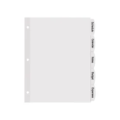 Avery Big Tab Printable Paper Dividers with White Labels, 5 Tabs, 20 Sets/Pack (11434)