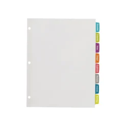Avery Big Tab Printable Paper Dividers with White Labels, 8 Tabs, 4 Sets/Pack (14433)