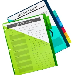 Avery Big Tab Two-Pocket Insertable Plastic Divider, 8 Tabs, Multicolor, 1 Set (11907)