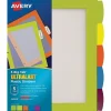 Avery Big Tab Ultralast Plastic Dividers with White Tab Labels, 5 Tabs, Multicolor (24900)