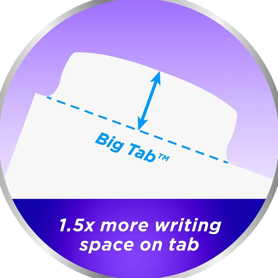 Avery Big Tab Write & Erase Plastic Dividers, 8 Tabs, White (16371)