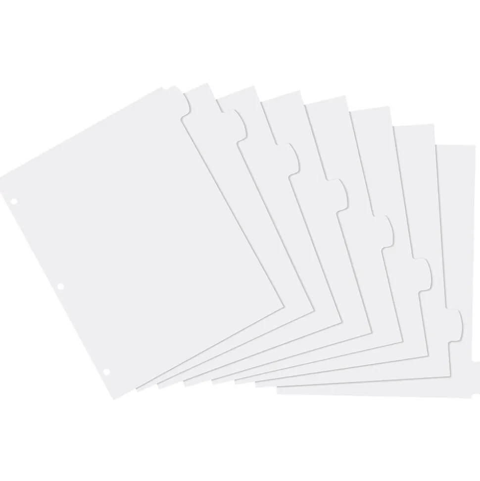 Avery Big Tab Write & Erase Plastic Dividers, 8 Tabs, White (16371)