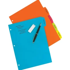 Avery Big Tab Write & Erase Plastic Dividers, 5 Tabs, Bright Multicolor (16129)
