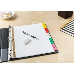 Avery Big Tab Write & Erase Paper Dividers, 5 Tabs, Multicolor, Gold Reinforced (23076)