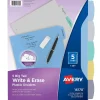 Avery Big Tab Write & Erase Plastic Dividers, 5 Tabs, Multicolor (16170)
