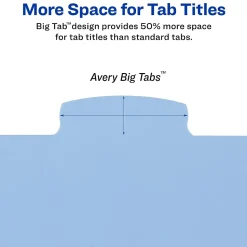 Avery Big Tab Write & Erase Plastic Dividers, 5 Tabs, Multicolor (16170)
