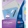 Avery Big Tab Write & Erase Plastic Divider, 8 Tabs, Multicolor, 1 Set (16171)