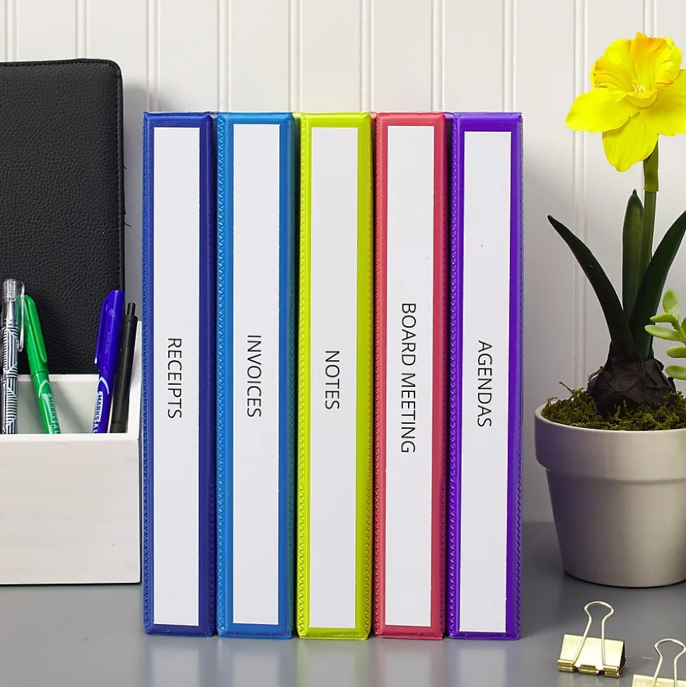 Avery Binder Spine Inserts, For 1 Inch Ring Binders, 40 Cardstock View Binder Spine ID Inserts (89103)