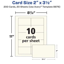 Avery Clean Edge Business Cards, 3.5