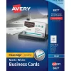 Avery Clean Edge Business Cards, 2" x 3 1/2", Matte White, 400 Per Pack (8877)