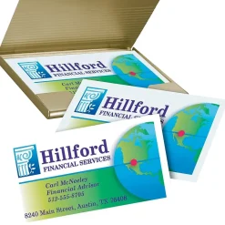 Avery Clean Edge Business Cards, 2" x 3 1/2", Matte White, 400 Per Pack (8877)