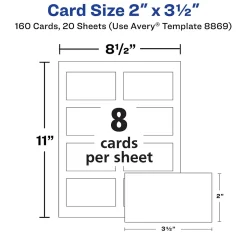 Avery Clean Edge Business Cards, 3.5