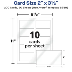 Avery Clean Edge Business Cards, 2