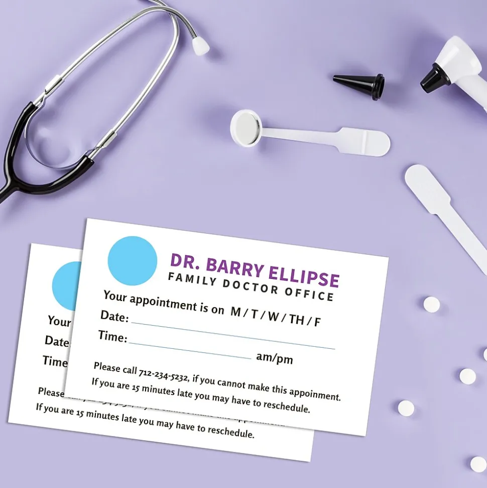 Avery Clean Edge Business Cards, 2" x 3 1/2", Matte White, 2000 Per Pack (5870)