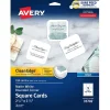 Avery Clean EdgeBusiness Cards, 2.5" x 2.5", White, 9 Cards/Sheet, 180 Cards/Pack (35702)