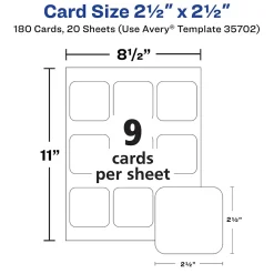 Avery Clean EdgeBusiness Cards, 2.5