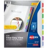 Avery Clear Easy View Plastic Dividers, 8 Tabs, Multicolor (16741)