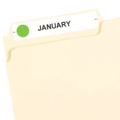 Avery Color-Coding Labels, 1/2 " Dia, Neon Green, Non-Printable, 840 Labels/Pack (5052)