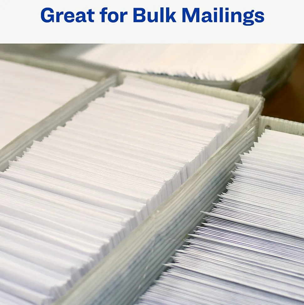 Avery Computer Labels, Dot Matrix Labels and Pin-Feed Labels, 1-15/16" x 4", White, 5,000 Labels/Pack (4022)