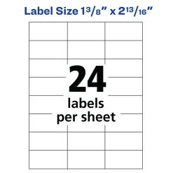 Avery Copier Address Labels, 1-3/8