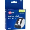 Avery Direct Thermal Roll Multipurpose Labels, 1-1/8" x 3-1/2", Clear, 120 Labels/Box (4151)