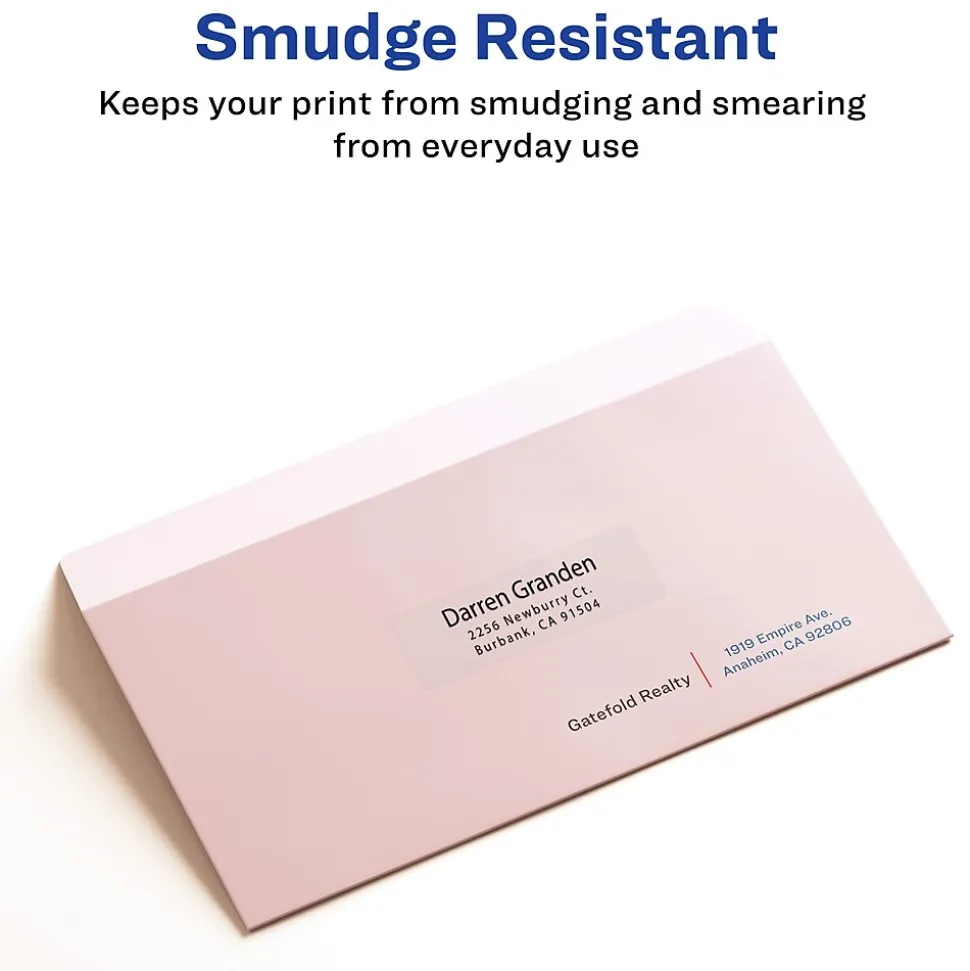 Avery Direct Thermal Roll Multipurpose Labels, 1-1/8" x 3-1/2", Clear, 120 Labels/Box (4151)