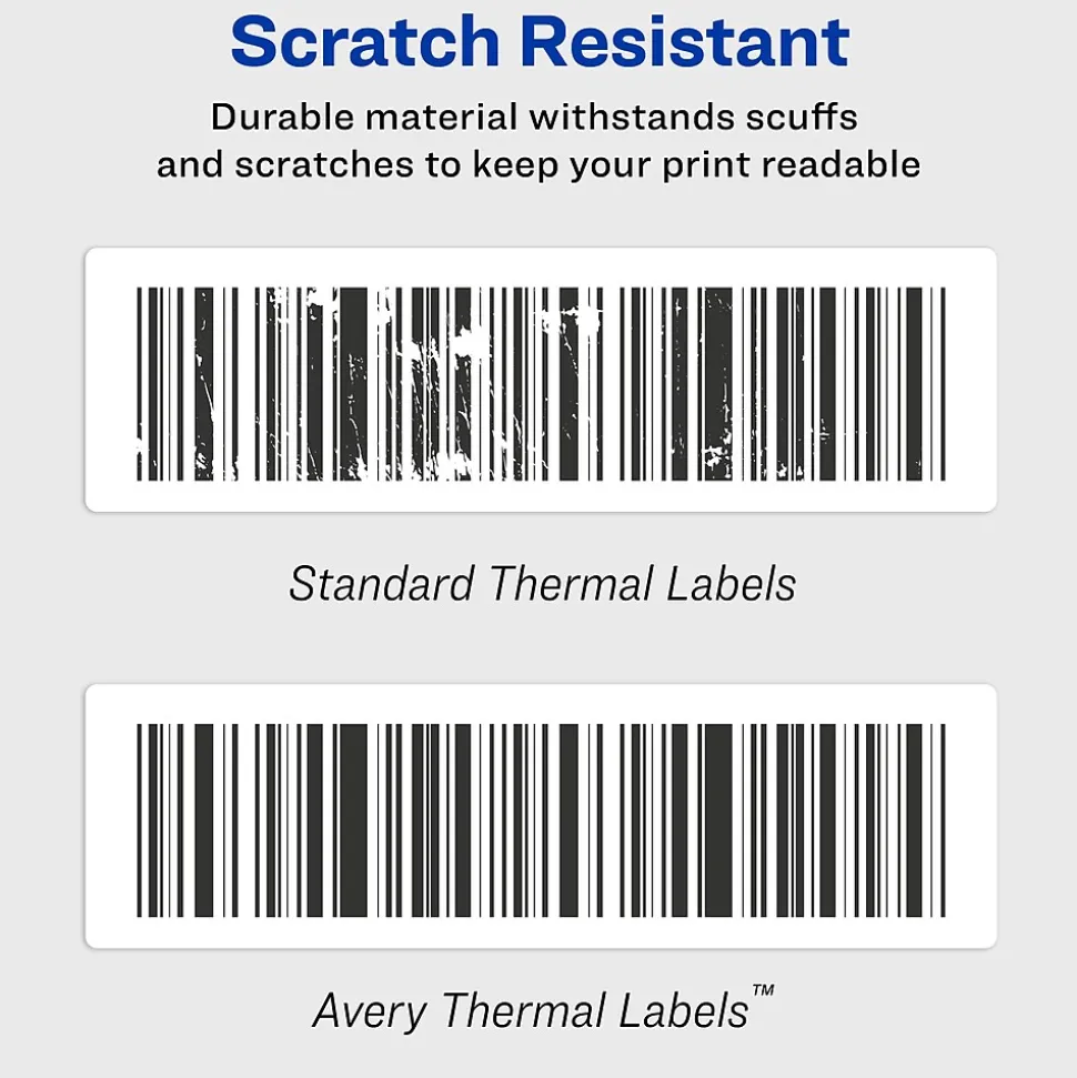 Avery Direct Thermal Roll Multipurpose Labels, 1-1/8" x 3-1/2", Clear, 120 Labels/Box (4151)