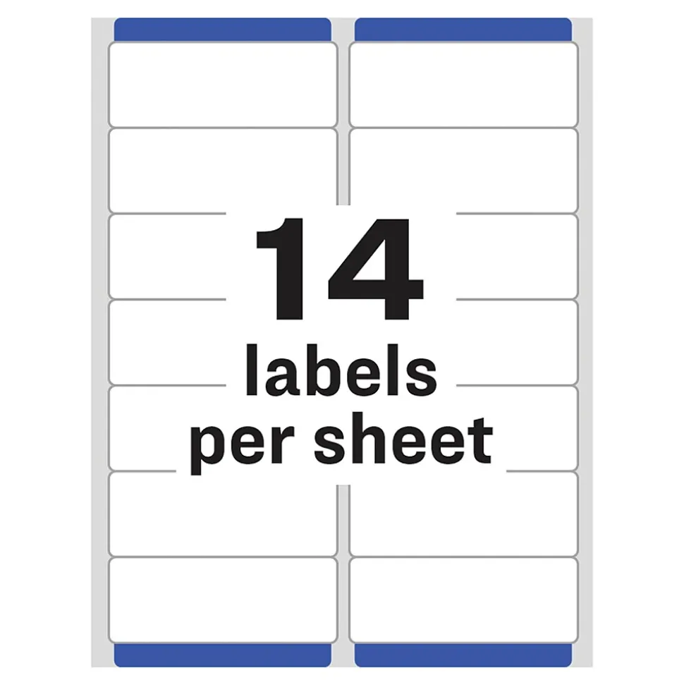 Avery Easy Peel Inkjet Address Labels, 1-1/3" x 4", Clear, 350 Labels/Pack (8662)