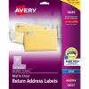 Avery Easy Peel Inkjet Return Address Labels, 2/3" x 1-3/4", Clear, 600 Labels/Pack (18695)