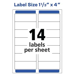 Avery Easy Peel Laser Address Labels, 1-1/3