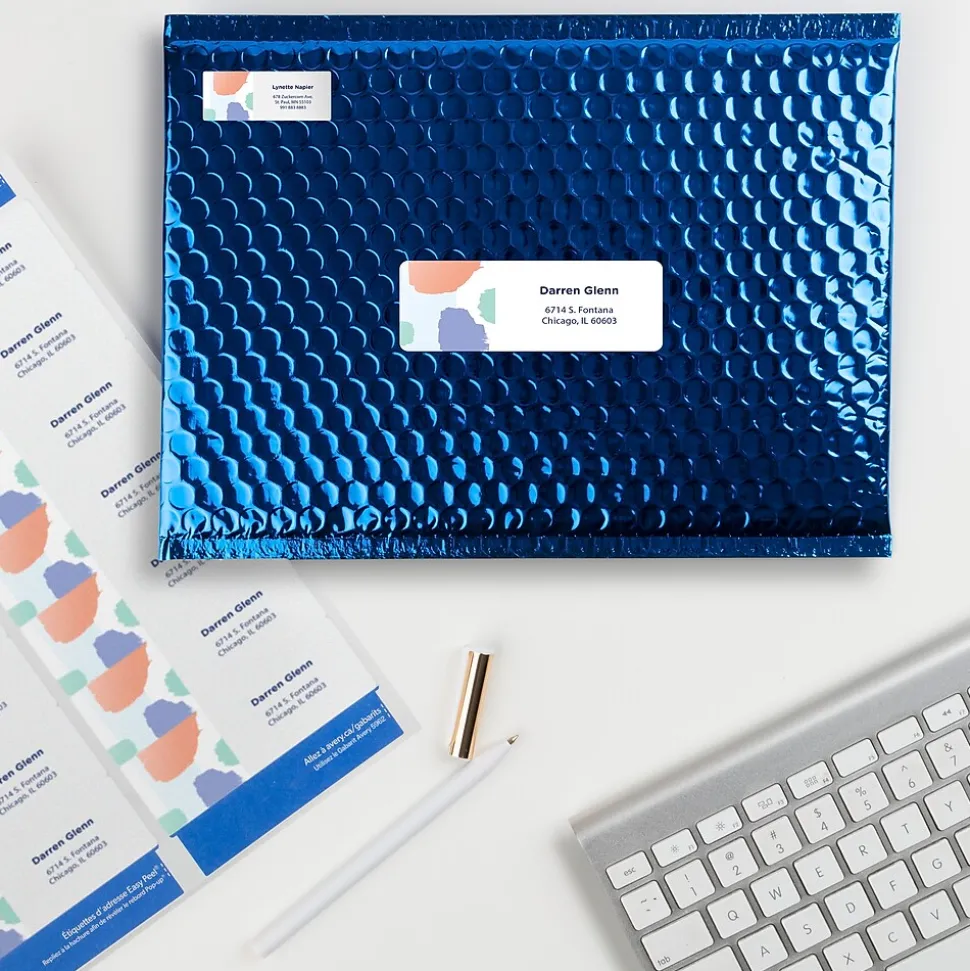 Avery Easy Peel Laser Address Labels, 1-1/3" x 4", White, 3,500 Labels/Box (5962)