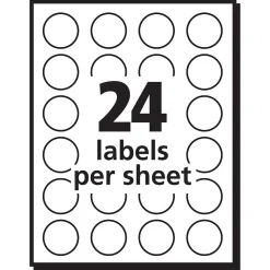Avery Easy Peel Laser Color-Coding Labels, 3/4