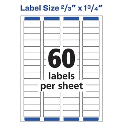 Avery Easy Peel Laser Return Address Labels, 2/3