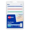 Avery Easy Peel Laser/Inkjet File Folder Labels, 2/3" x 3-7/16", Assorted Colors, 252 Labels/Pack (5235)